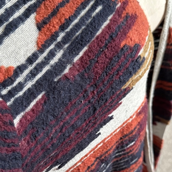 LUCKY BRAND Aztec Southwestern Open Front Fringed Cardigan Size XLarge - Picture 6 of 8